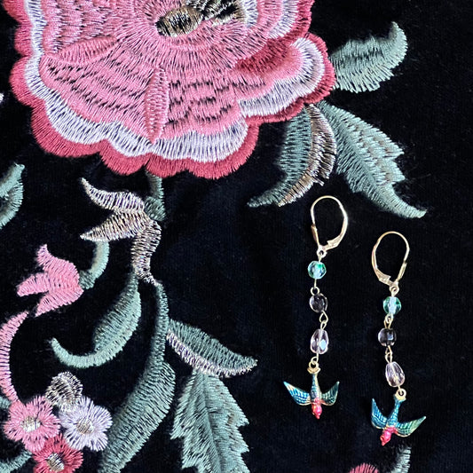 les Bijoux d'Oreilles Oiseaux d'Hiver